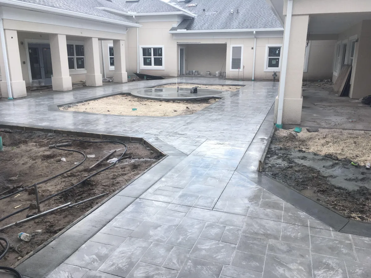Fountain concrete slabs by Tampa Concrete Creations
