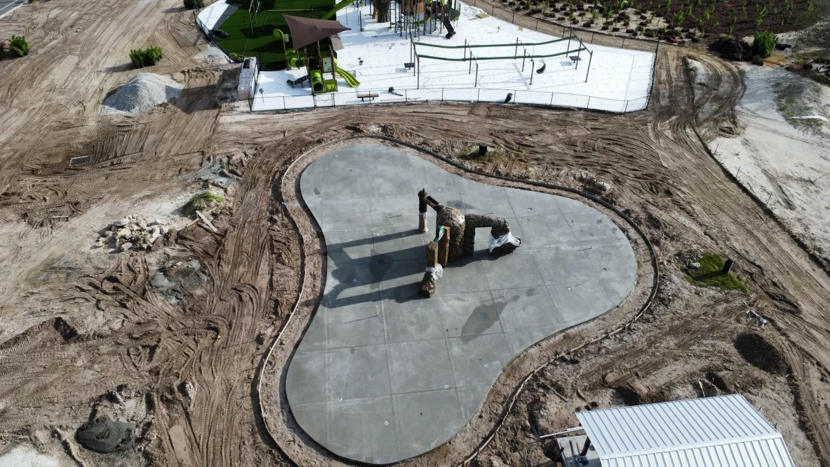 Playground splash pads by Tampa Concrete Creations
