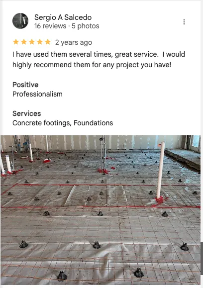 Google review 6 for Tampa Concrete Creations