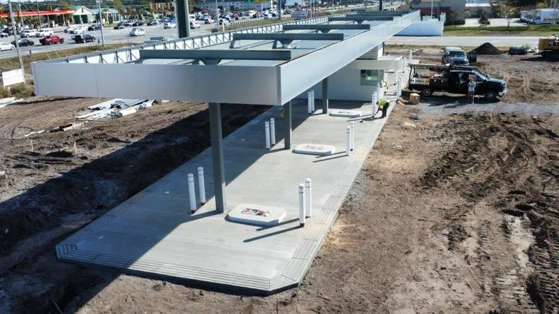 Commercial concrete construction project in Tampa