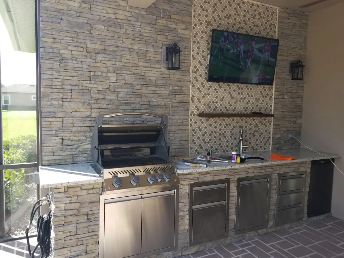 Residential concrete driveway project in Tampa